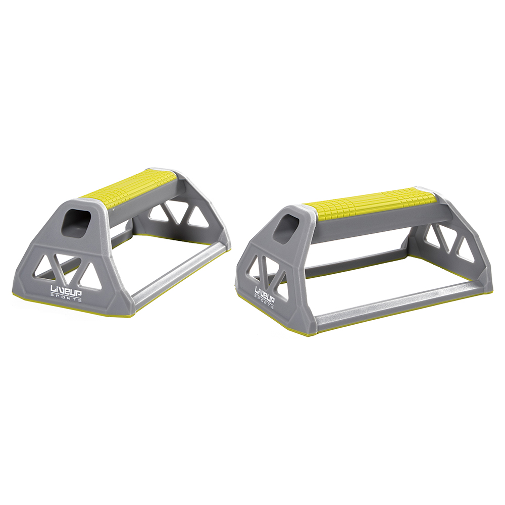 

Упори для віджимання LiveUp push up bar 55 см салатовий/сірий