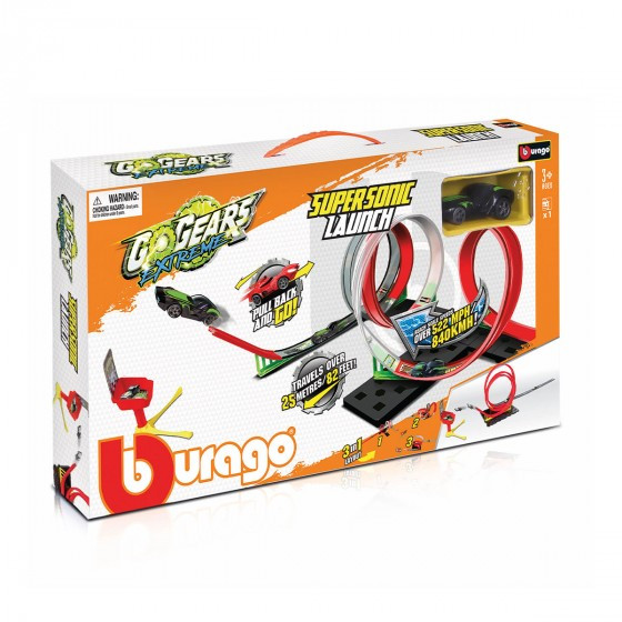 

Игровой набор трек серии GoGears Extreme Сверхзвуковой запуск 3 в 1 Bburago 18-30533