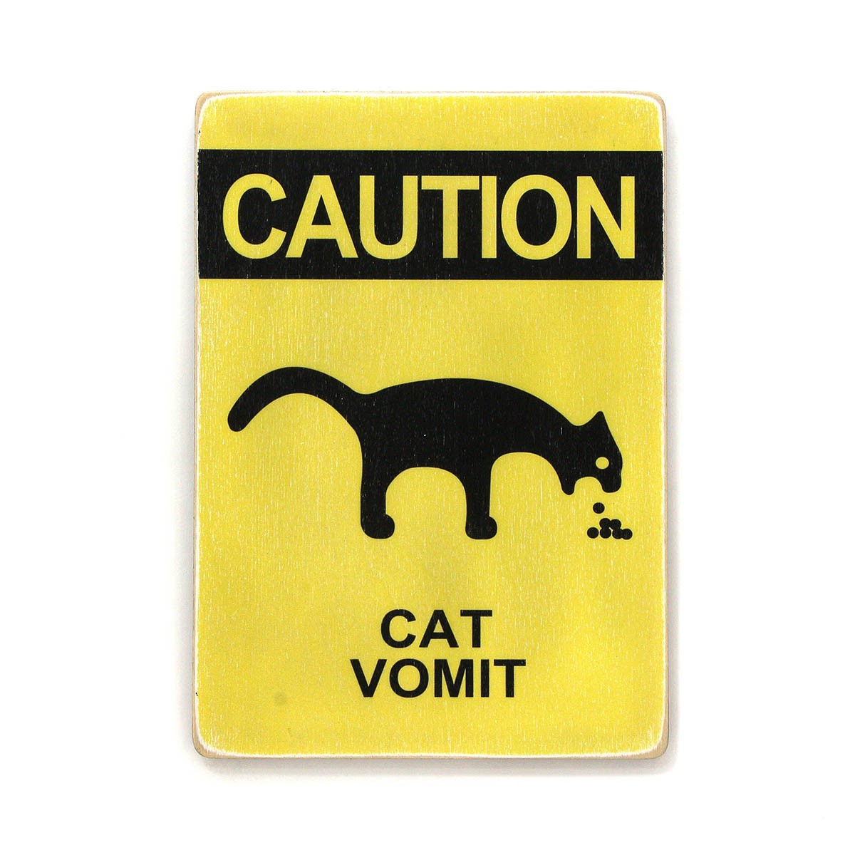 

Деревянный постер Wood Posters "Caution, cat vomit" (A2 формат, фанера)