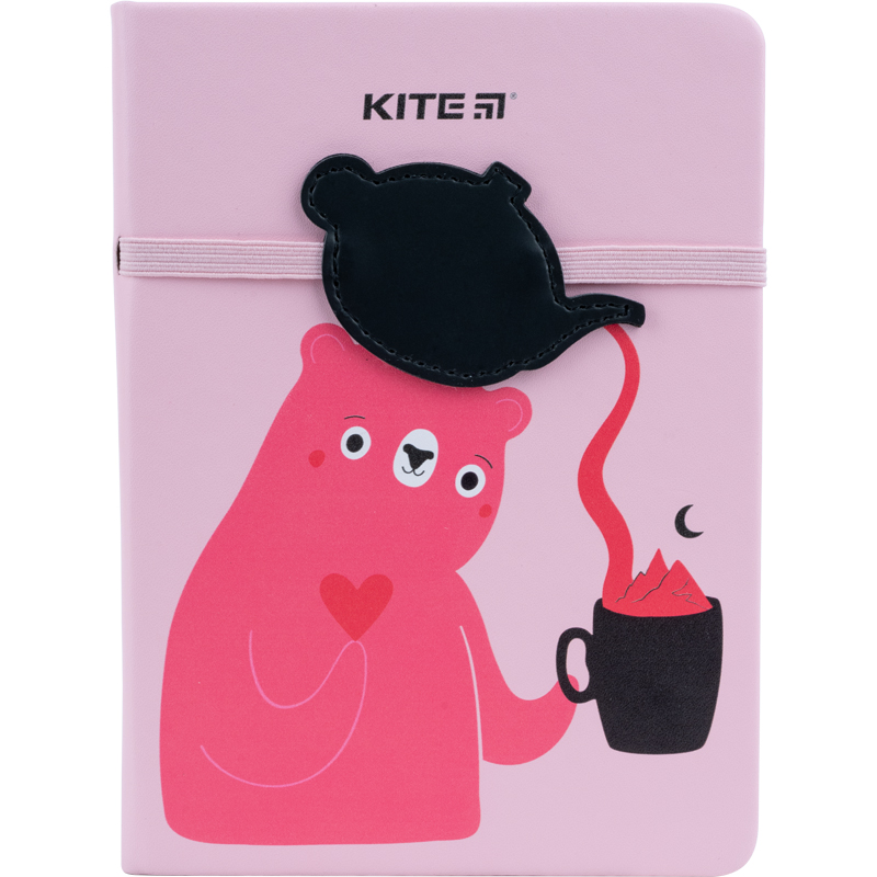 

Блокнот Kite Pink Bear В6 96 листов клетка твердая обложка K22-464-1 (62287)