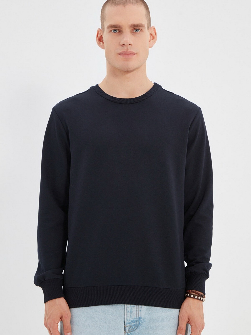 Свитшот Trendyol TMNAW20SW0164 XL Темно-синий (8682581236393) – в ...