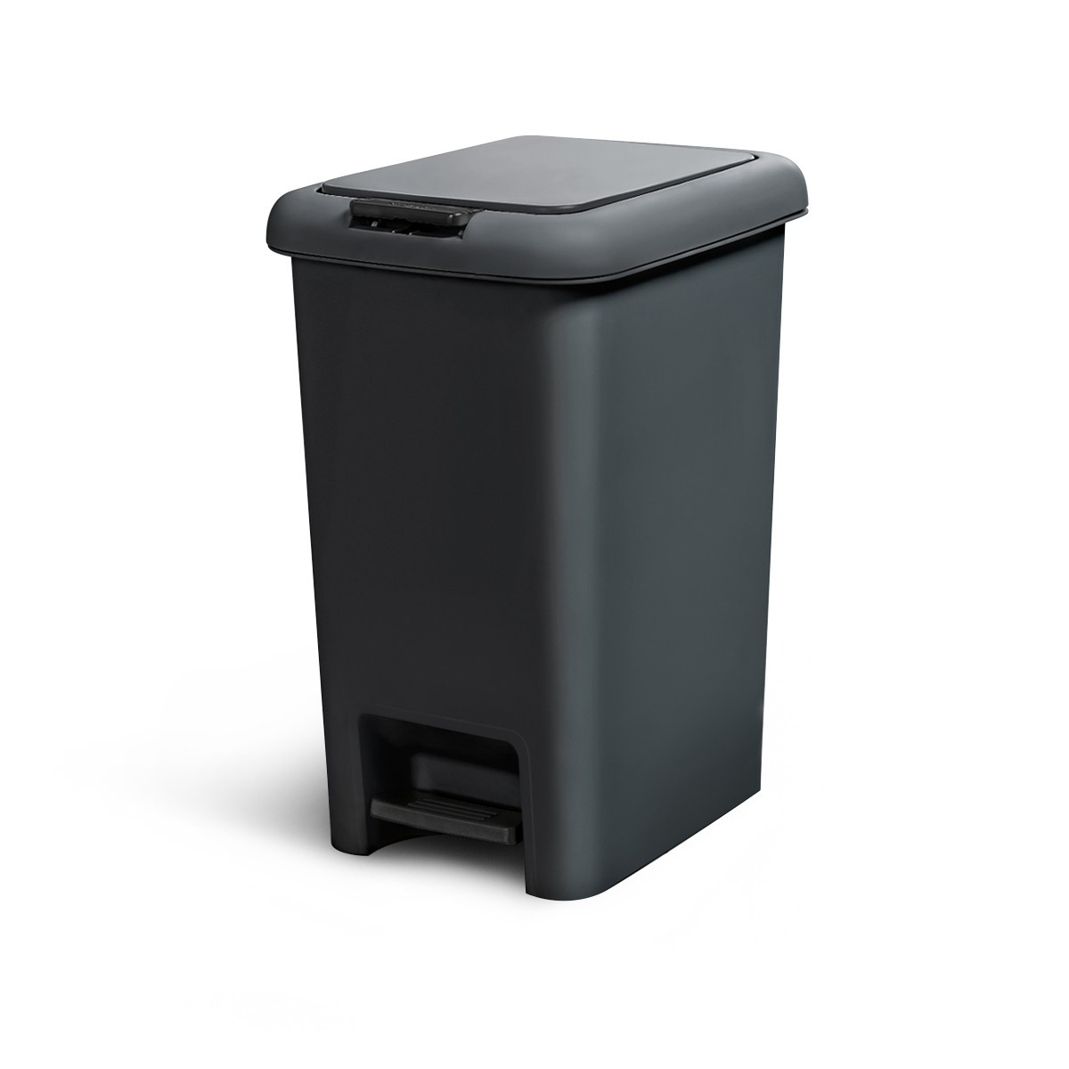 

Ведро для мусора MVM с крышкой и педалью BIN-01 30L, пластиковое антрацитовое