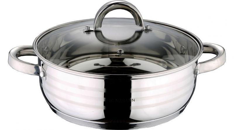 

Кастрюля Blaumann Gourmet 3.75л Ø24х9см из нержавеющей стали со стеклянной крышкой (1003)