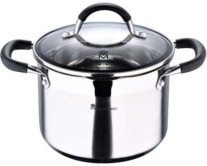 

Кастрюля Bergner Master Pro Foodies 4л, Ø20х14см индукционная с мерной шкалой