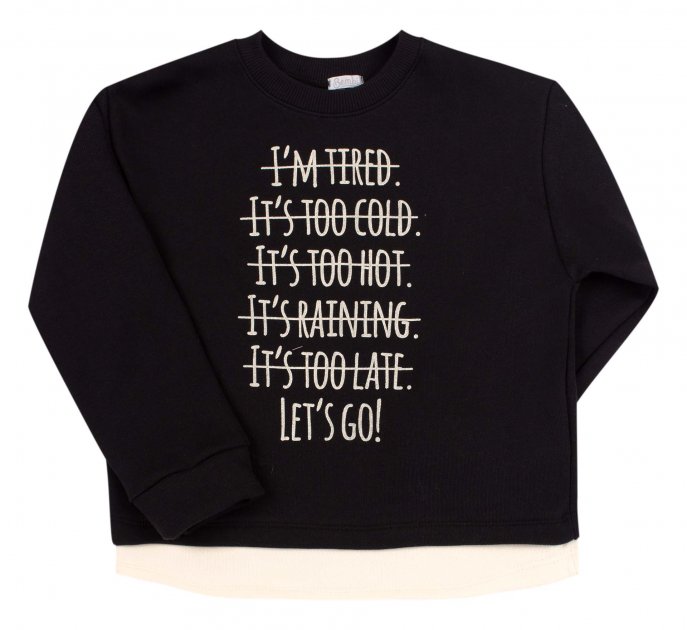 

Джемпер трикотаж тринитка Bembi ДЖ284 110 Чорний, Молочний (5608874)