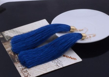 

Серьги с яркими подвесками без бренда синий JEW-092-DBL