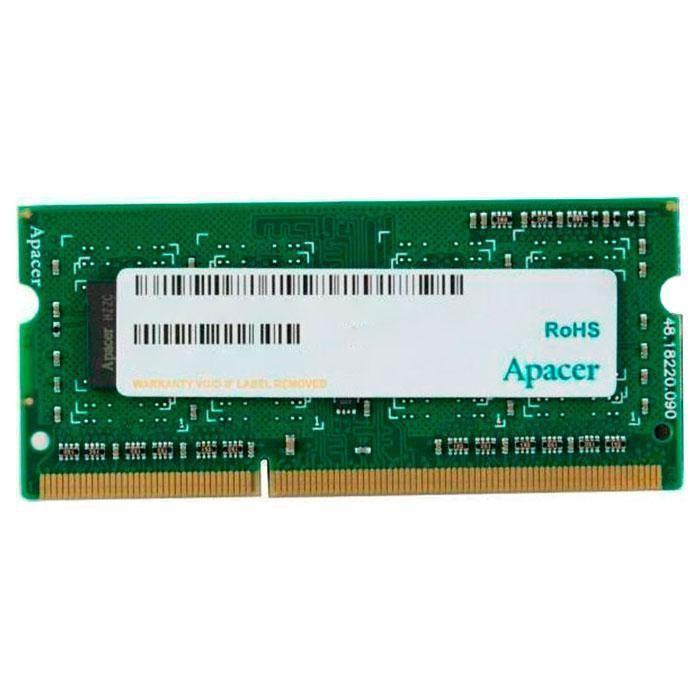 

Память Apacer 4 GB SO-DIMM DDR3 1600 MHz (DS.04G2K.KAM)