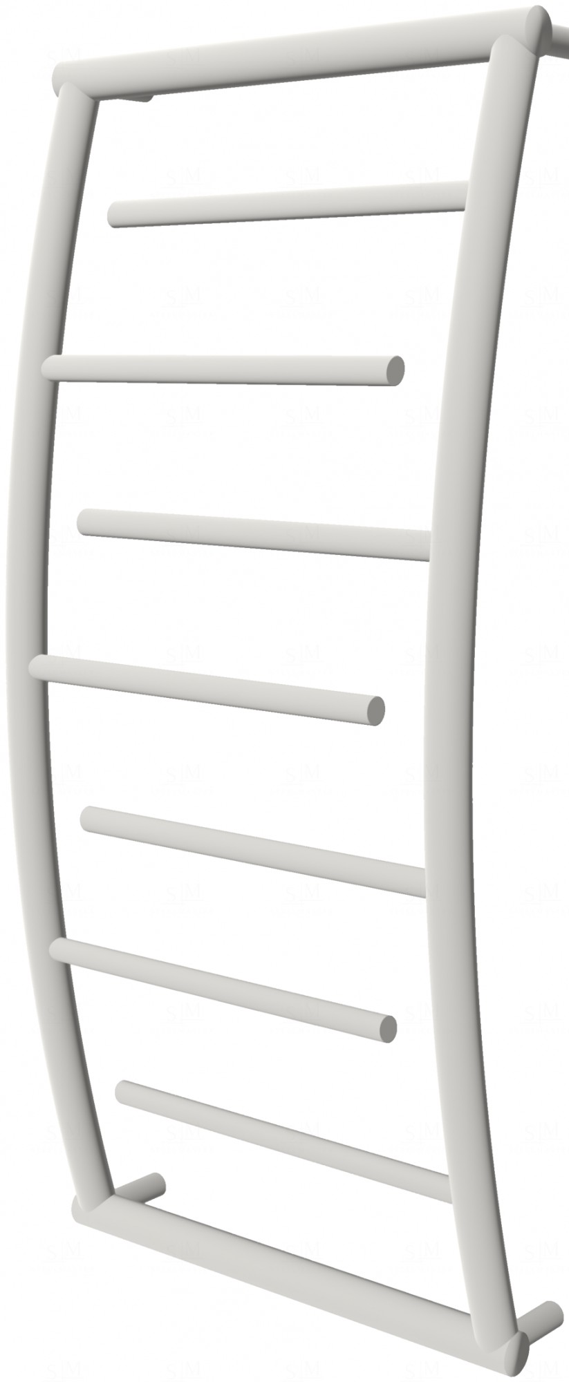 

Белая сушилка для полотенец Atlantica 7 RAL9016 лесенка 850x432, white