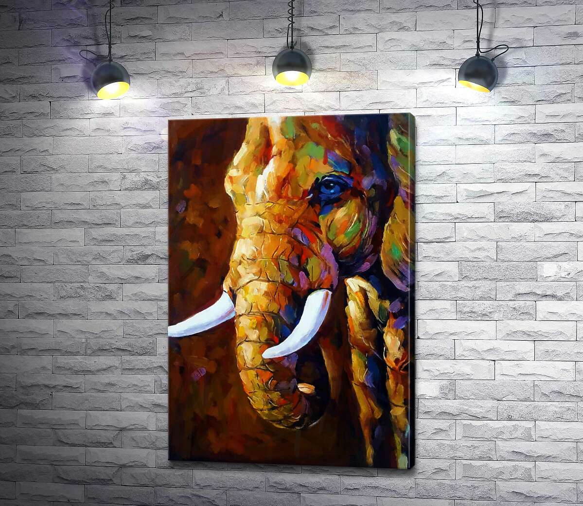 

Картина ArtPoster Белоснежные бивни в цветном силуэте слона 50x75 см Модуль №1