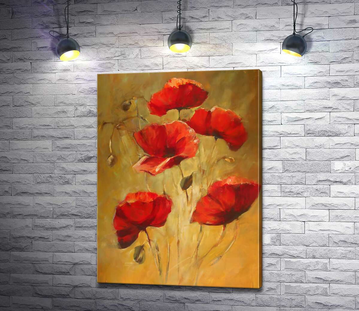 

Картина ArtPoster Багровые лепестки цветов мака в изящном букете 130x179 см Модуль №1