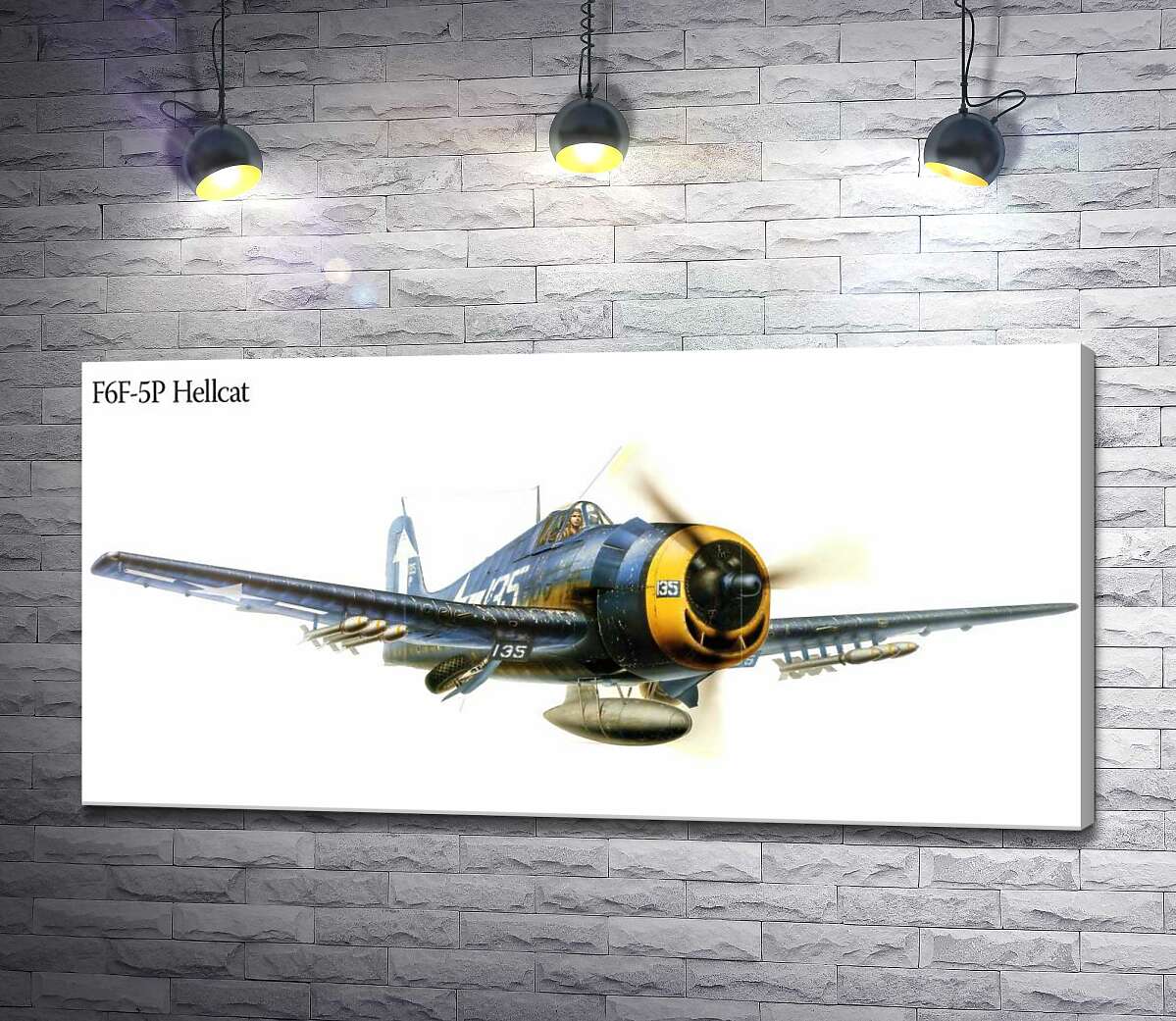

Картина ArtPoster "Адский кот" - американский палубный истребитель Grumman F6F Hellcat 100x50 см Модуль №1