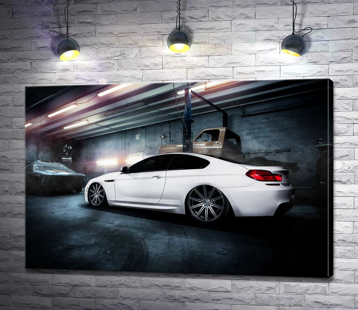 

Картина ArtPoster Белый блеск автомобиля BMW M6 Gran Coupé 100x67 см Модуль №1