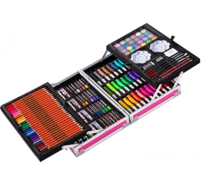 

Набор детский для творчества Drawing Board 145 3965, 145 предметов, розовый