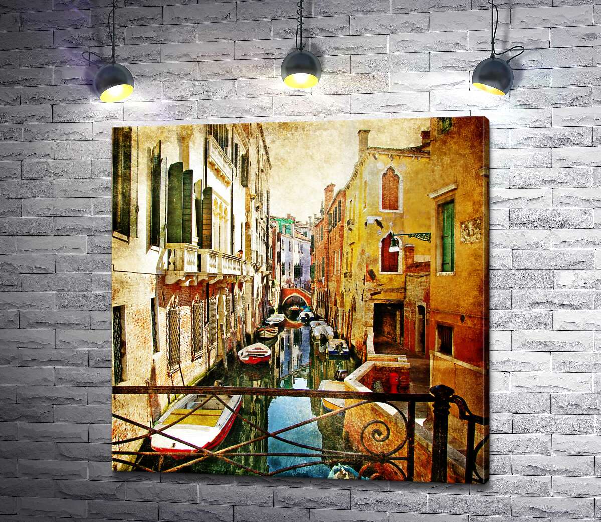 

Картина ArtPoster Гармония тишины в маленьком канале 130x130 см Модуль №1