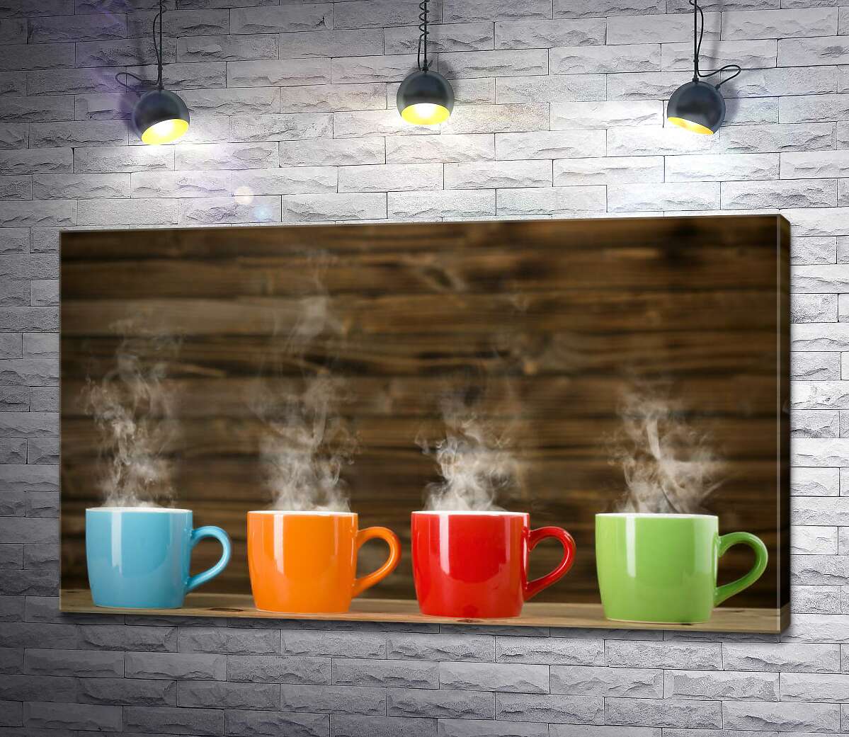 

Картина ArtPoster Горячий напиток в ярких чашках 100x59 см Модуль №1