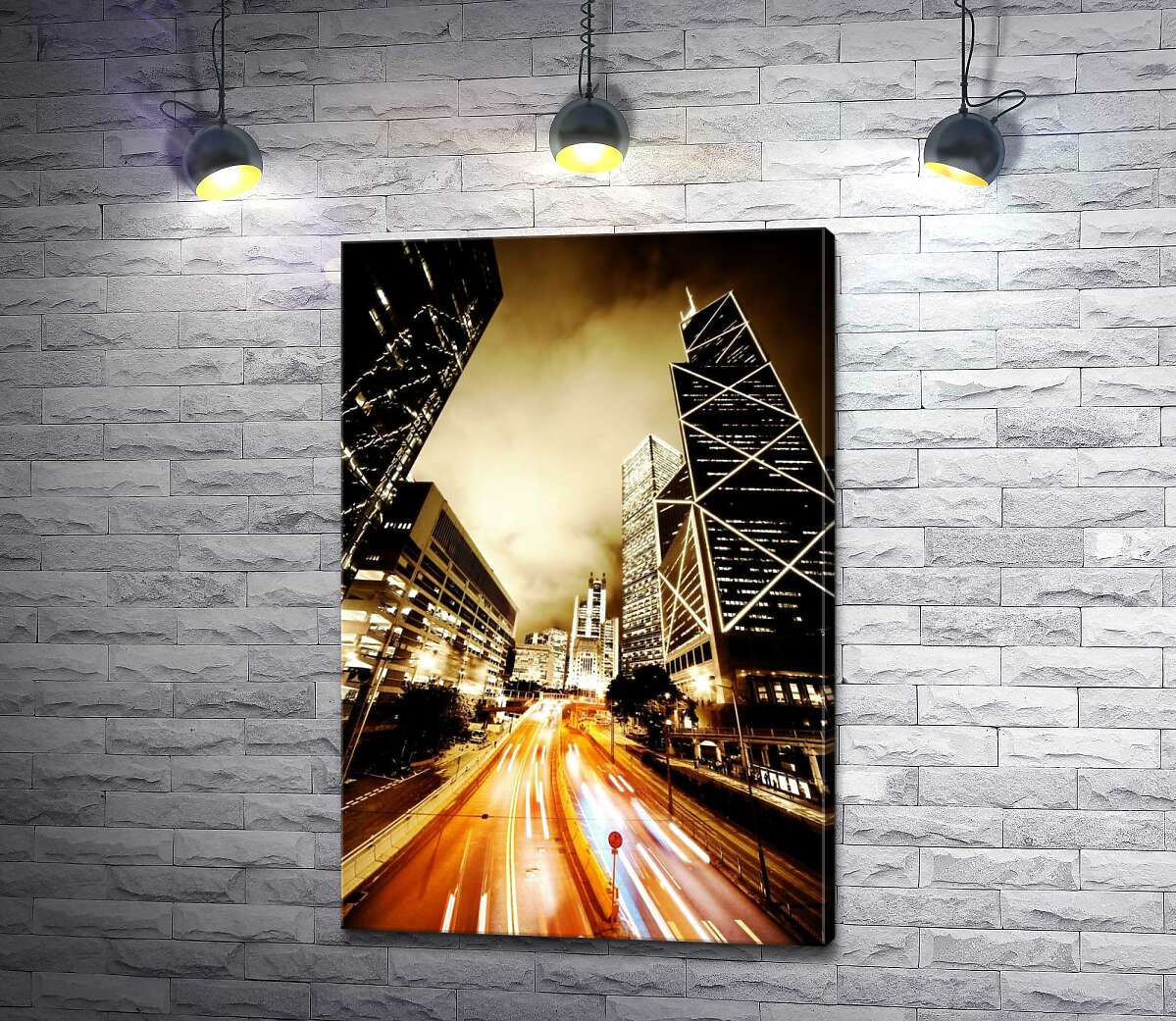 

Картина ArtPoster Дорожный коридор между великанами небоскребами 50x75 см Модуль №1