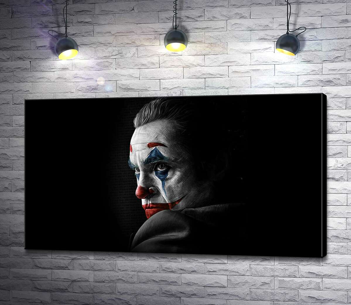 

Картина ArtPoster Грустный взгляд Джокера из тени 130x73 см Модуль №1