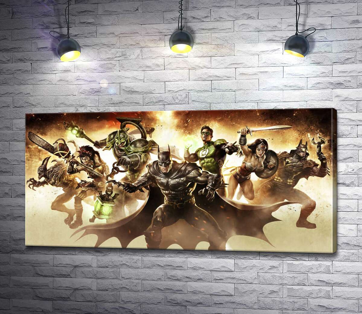 

Картина ArtPoster Герои комиксов DC вступают в бой 130x63 см Модуль №1