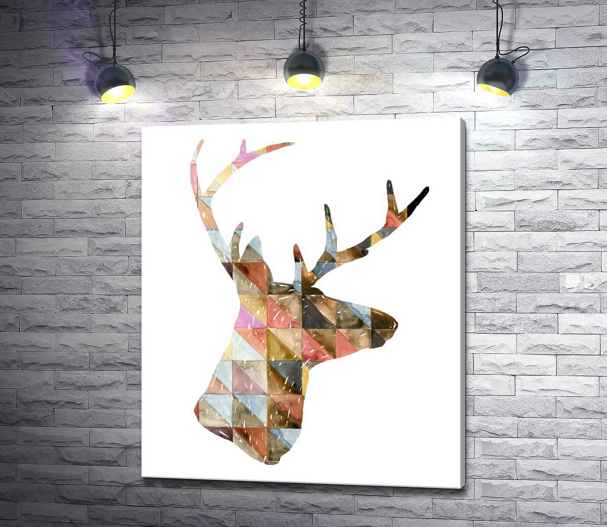 

Картина ArtPoster Геометрический силуэт оленя 130x154 см Модуль №1