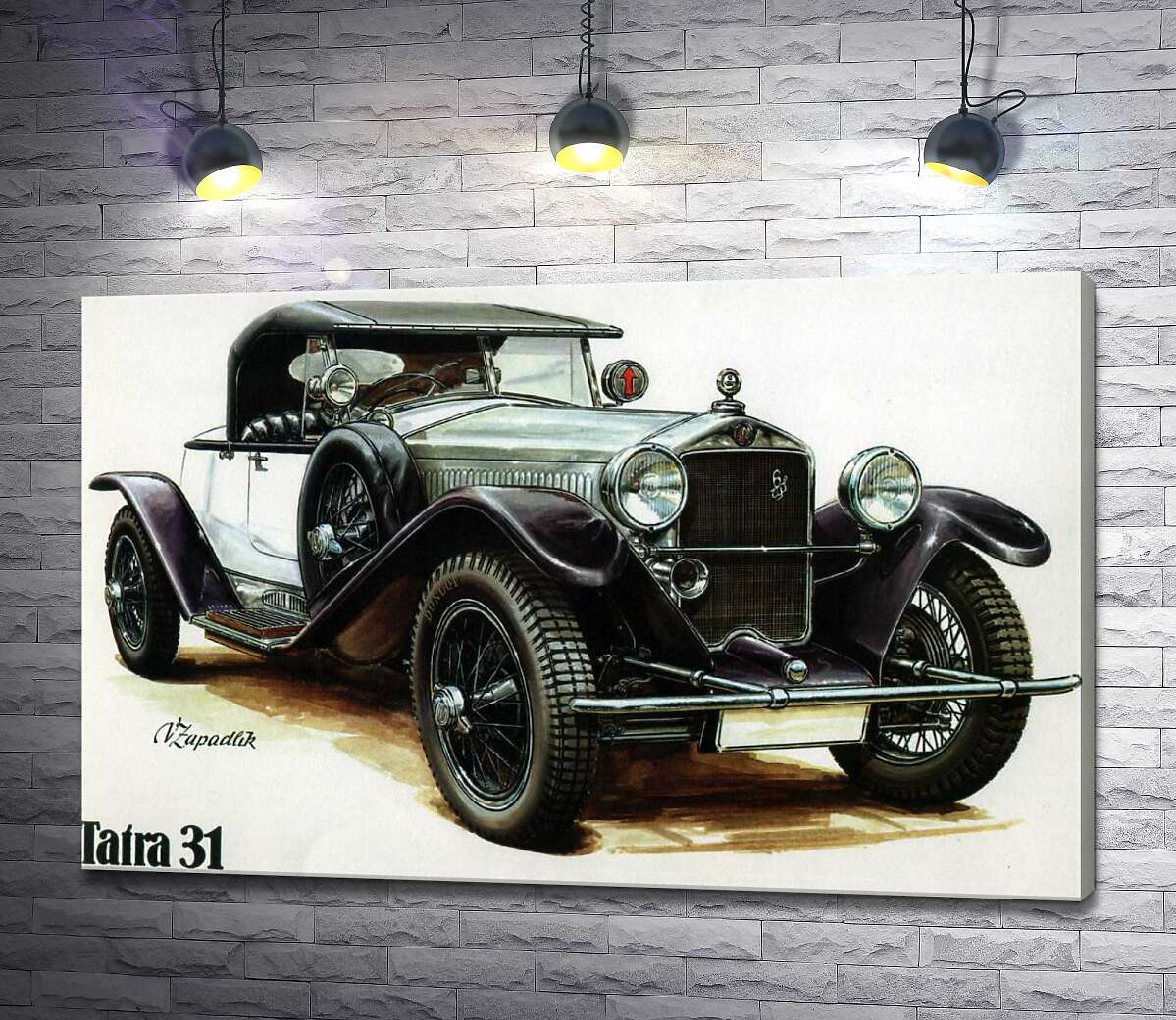 

Картина ArtPoster Зеленый ретро-автомобиль Tatra 31 130x83 см Модуль №1