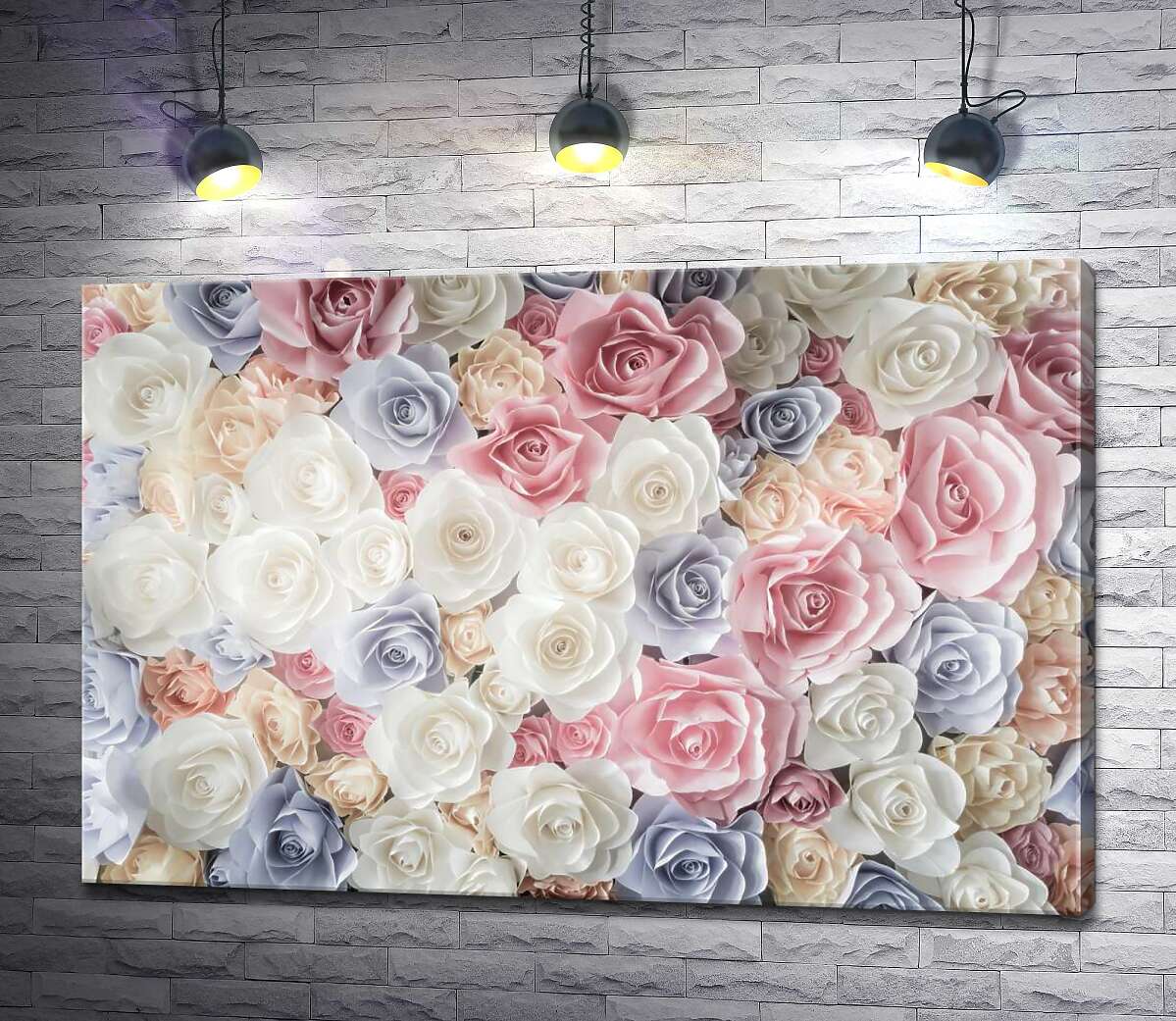 

Картина ArtPoster Ковёр из нежно-пастельных роз 100x67 см Модуль №1