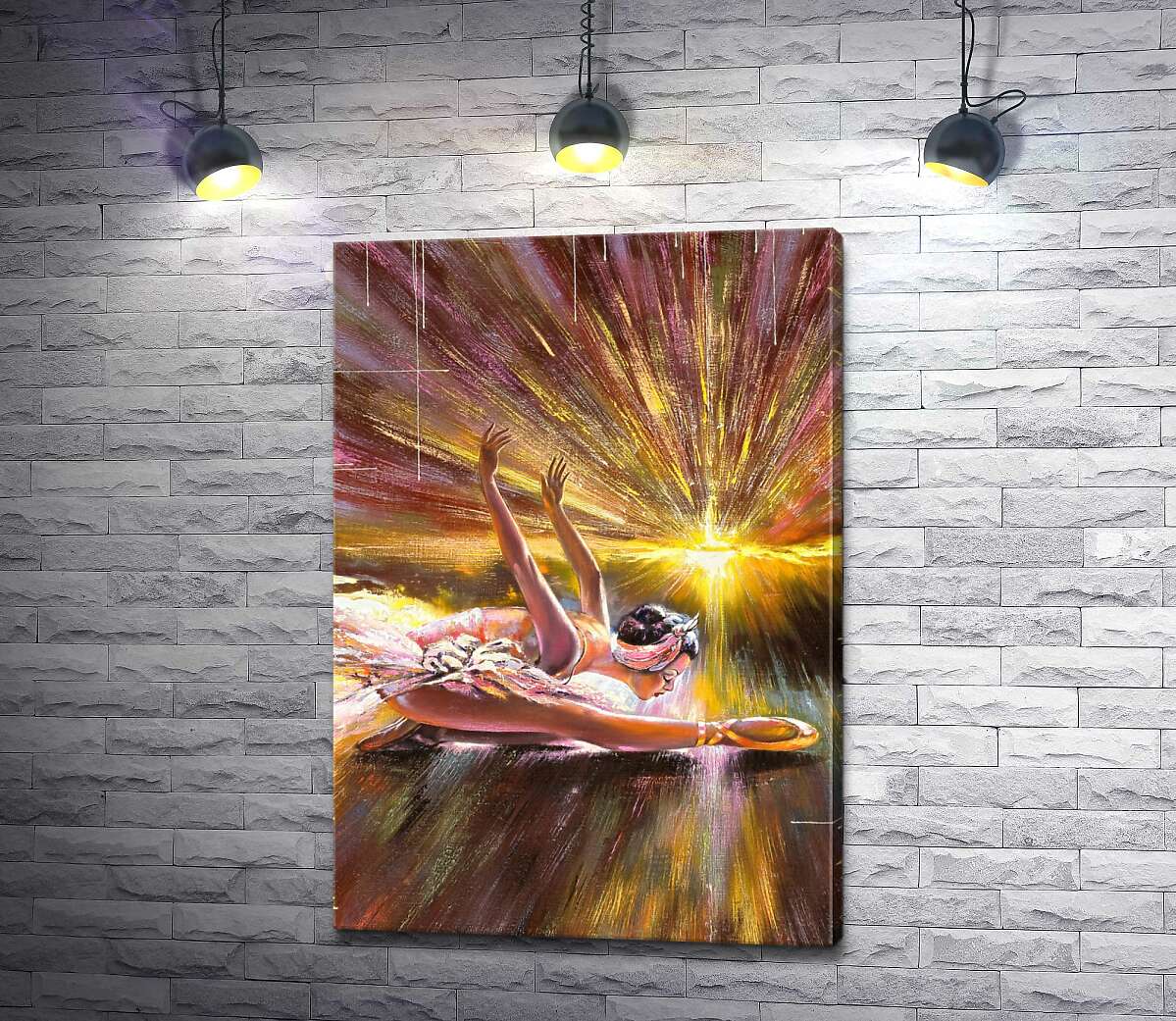 

Картина ArtPoster Желтые лучи озаряют балерину на сцене 50x73 см Модуль №1