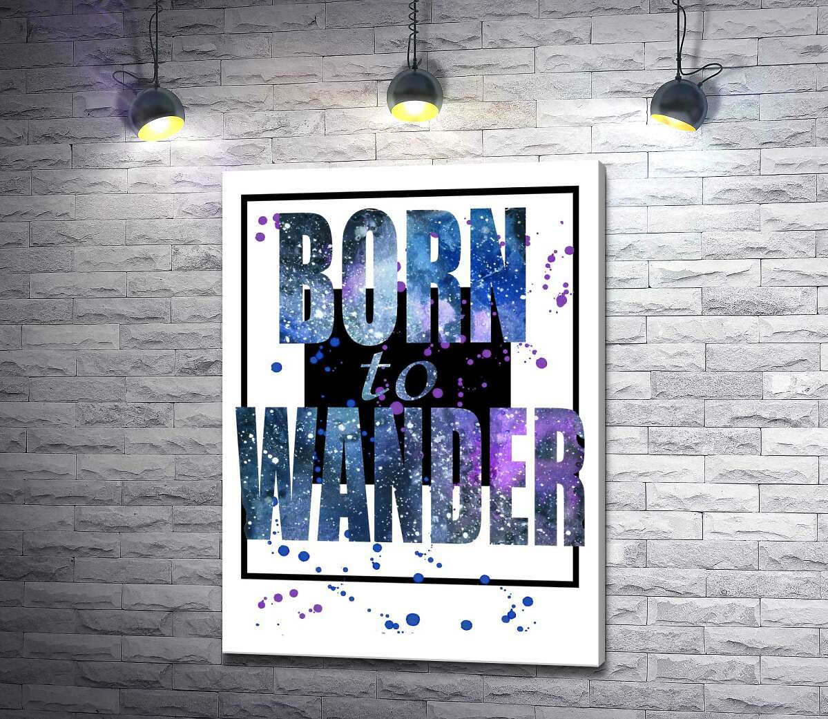

Картина ArtPoster Космическая надпись в синих тонах "born to wander" 130x177 см Модуль №1
