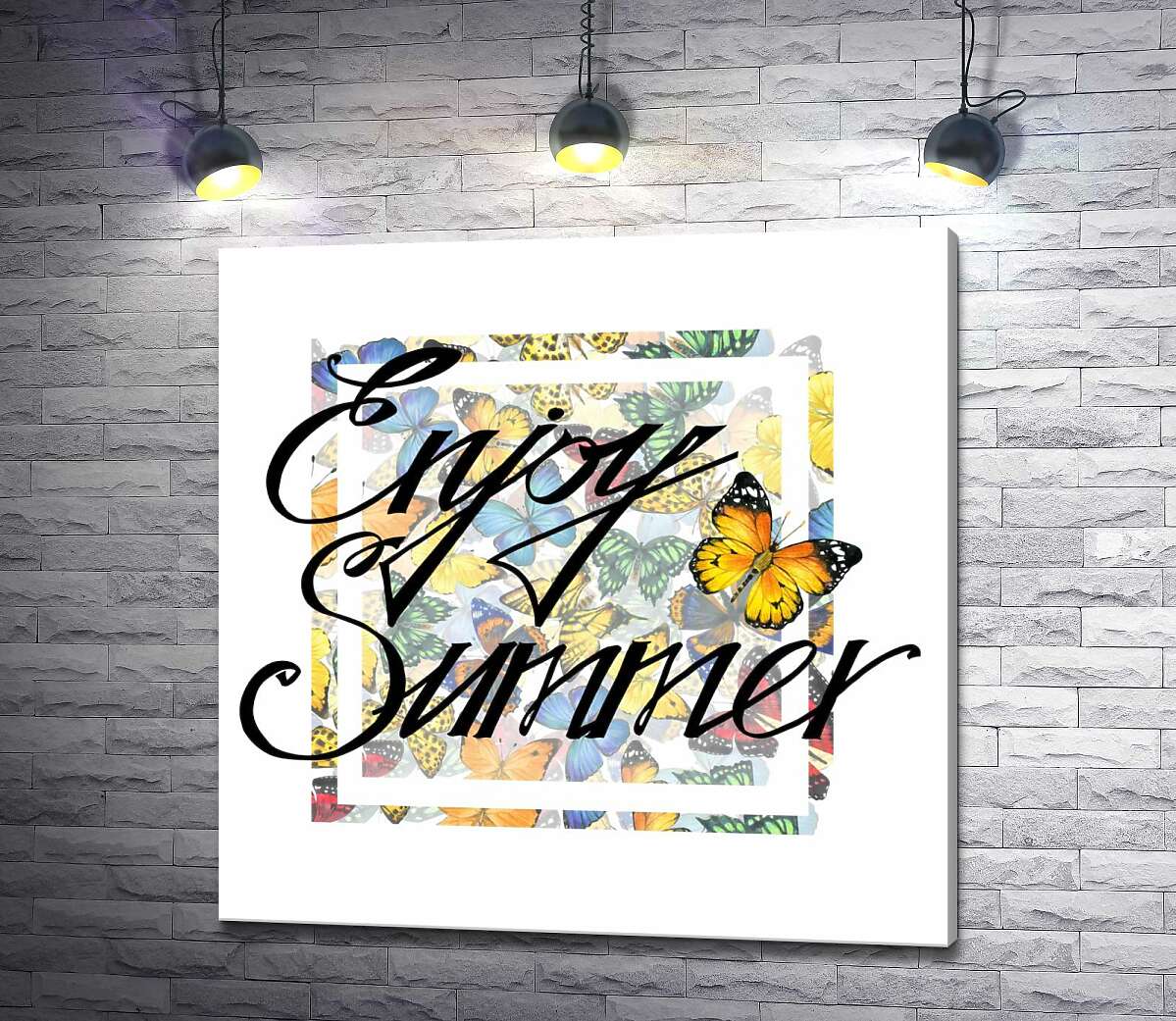 

Картина ArtPoster Изысканная надпись "enjoy summer" на фоне бабочек 100x100 см Модуль №1