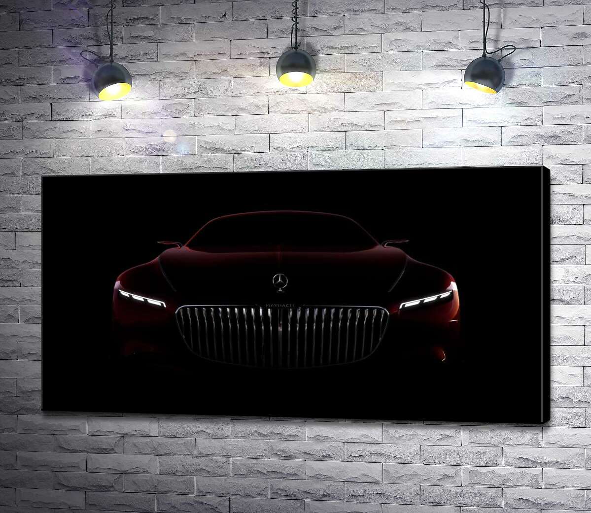 

Картина ArtPoster Красный силуэт автомобиля Mercedes-Maybach S-Class 130x69 см Модуль №1