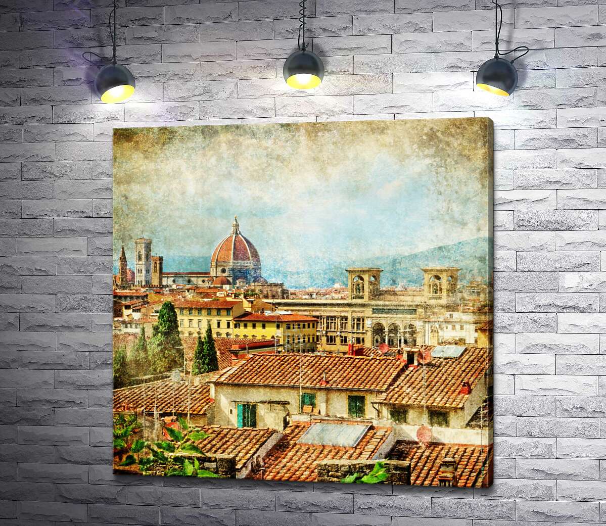

Картина ArtPoster Крыши Флоренции в лучах летнего солнца 100x100 см Модуль №1