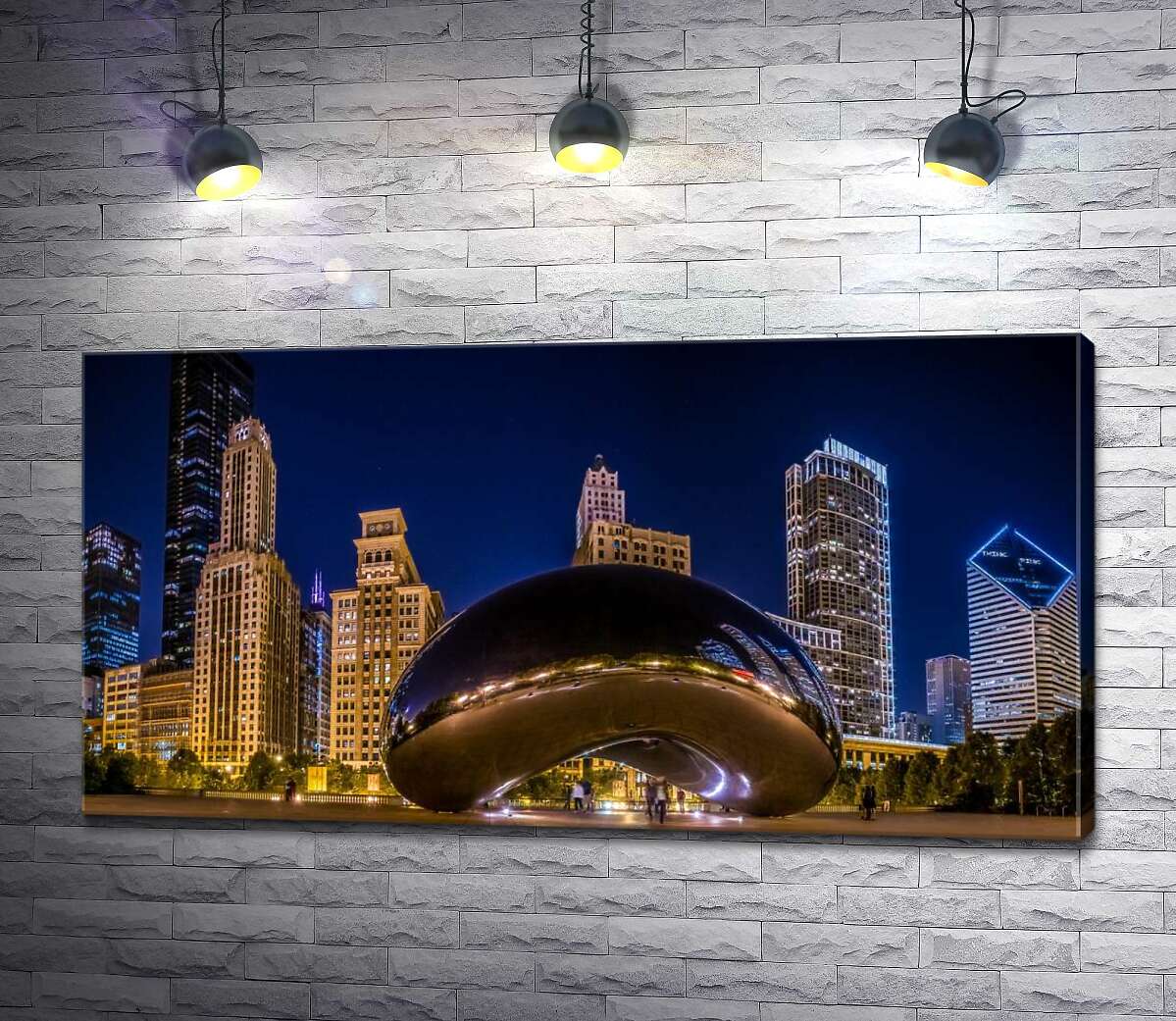 

Картина ArtPoster "Облачные ворота" (Cloud Gate) в центре шумного Чикаго 100x52 см Модуль №1