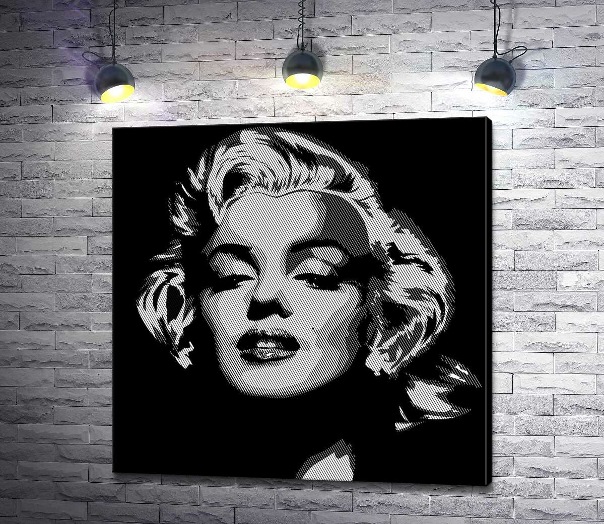 

Картина ArtPoster Оттенки серого в портрете легендарной Мэрилин Монро (Marilyn Monroe) 130x130 см Модуль №1