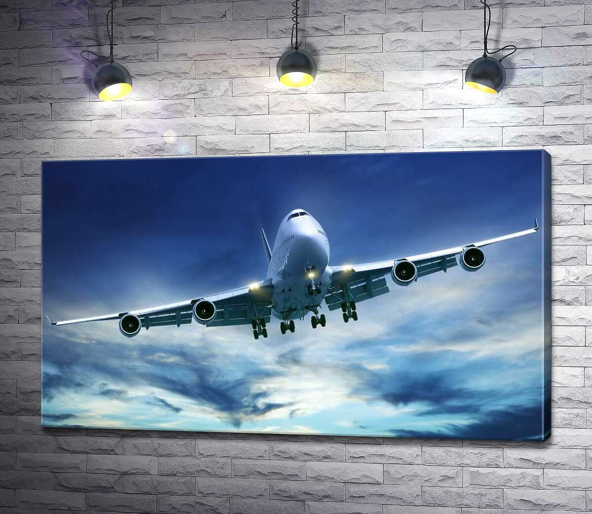 

Картина ArtPoster На посадку: американский самолет "Jumbo Jet" 130x77 см Модуль №1