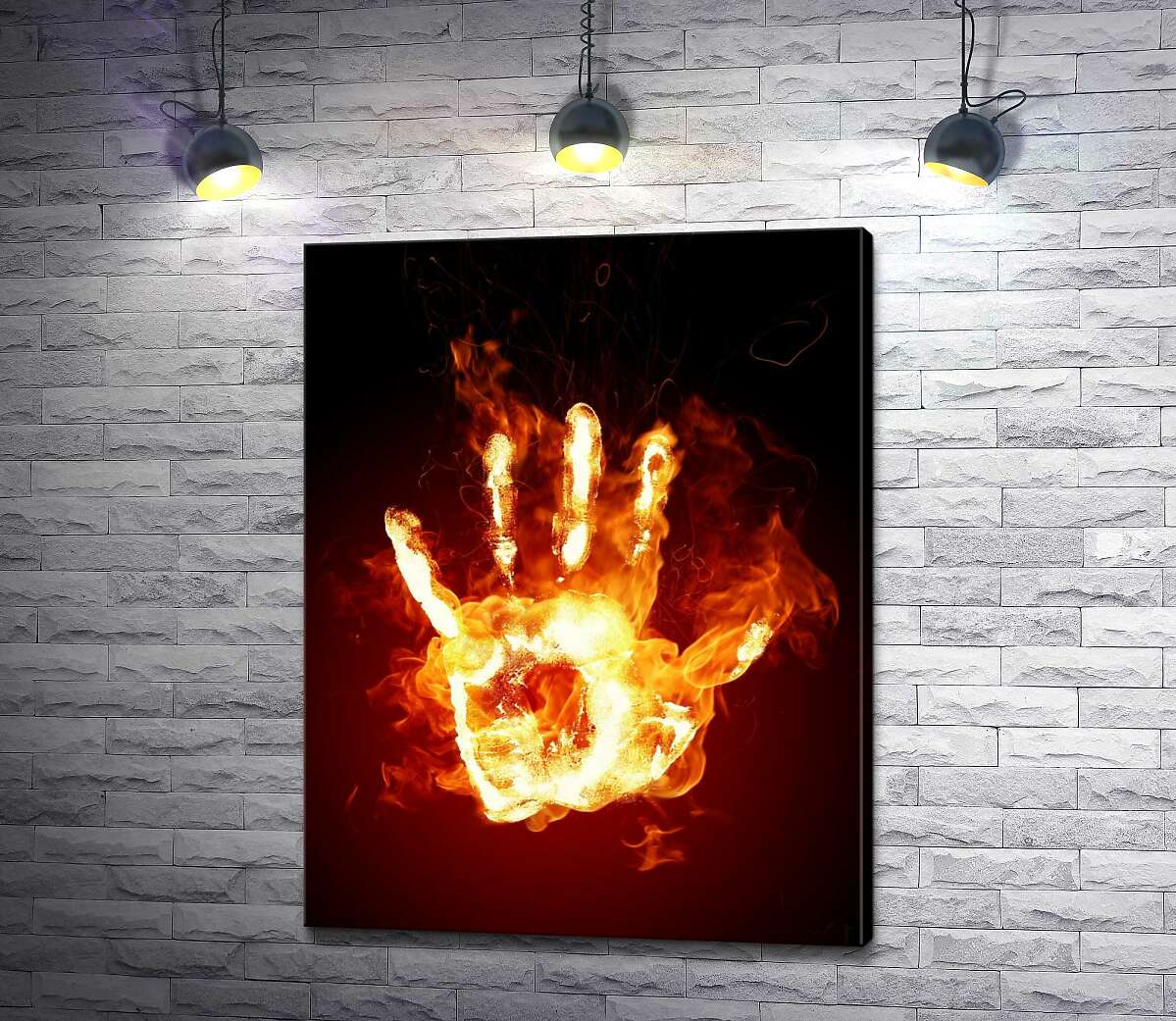 

Картина ArtPoster Огненный отпечаток ладони 100x130 см Модуль №1