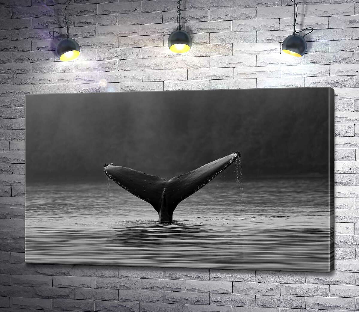 

Картина ArtPoster Мощный хвост кита виднеется над поверхностью воды 100x62 см Модуль №1