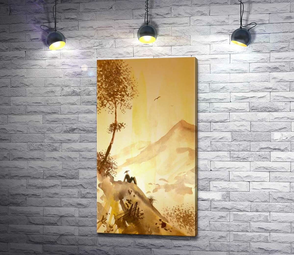 

Картина ArtPoster Отдых между скалистыми горами 100x185 см Модуль №1
