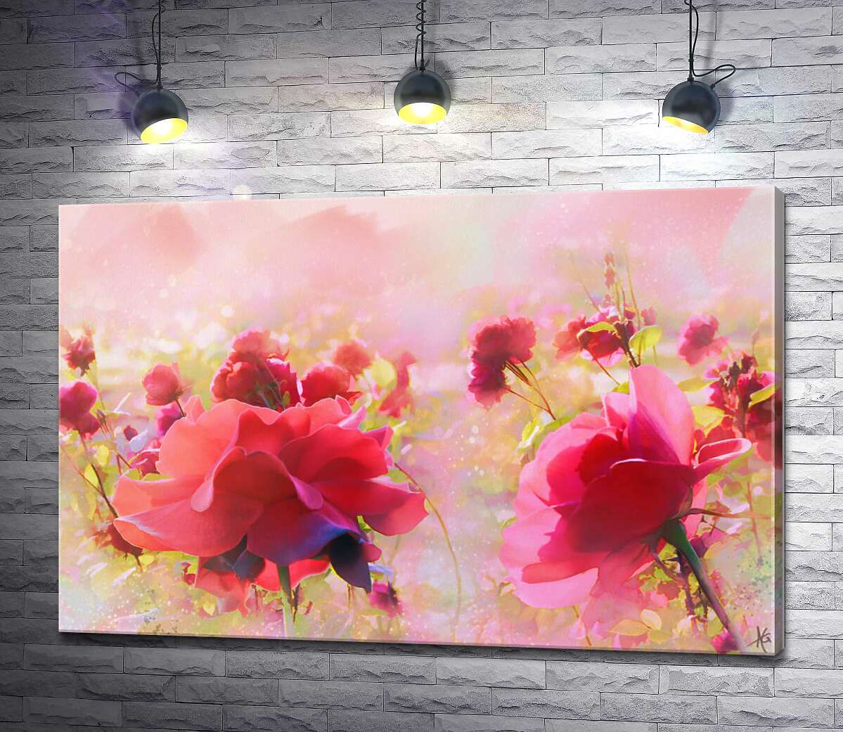 

Картина ArtPoster Пышные цветы роз тянутся к солнцу 100x66 см Модуль №1