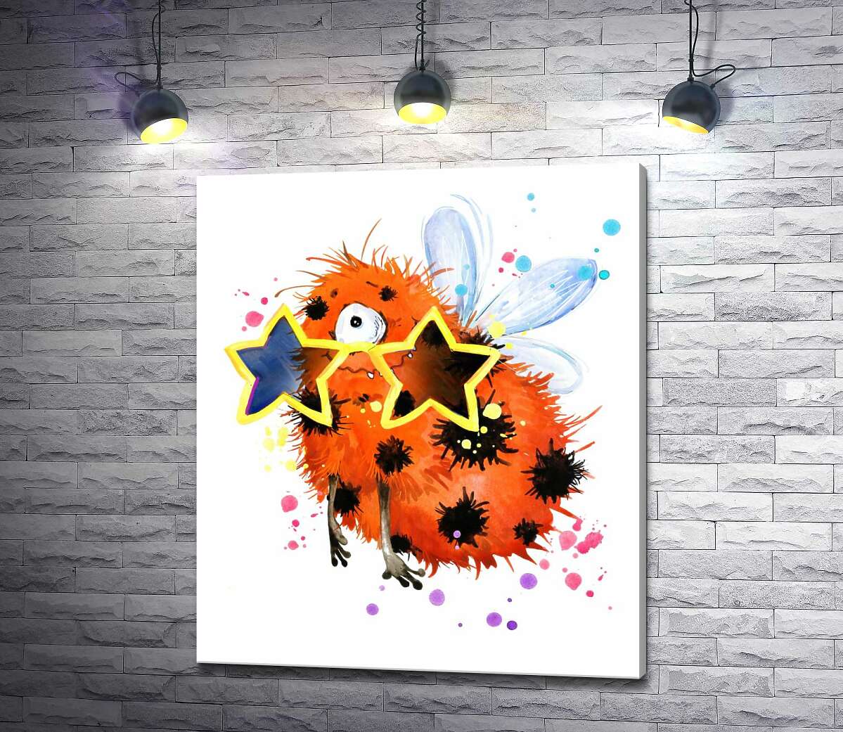 

Картина ArtPoster Пятнистый циклоп в очках-звездах 130x154 см Модуль №1