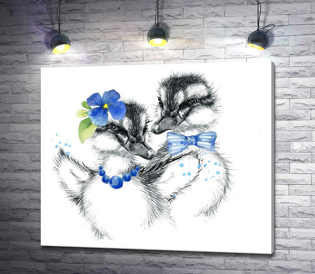 

Картина ArtPoster Утята нарядились в бусы и бабочку 100x85 см Модуль №1