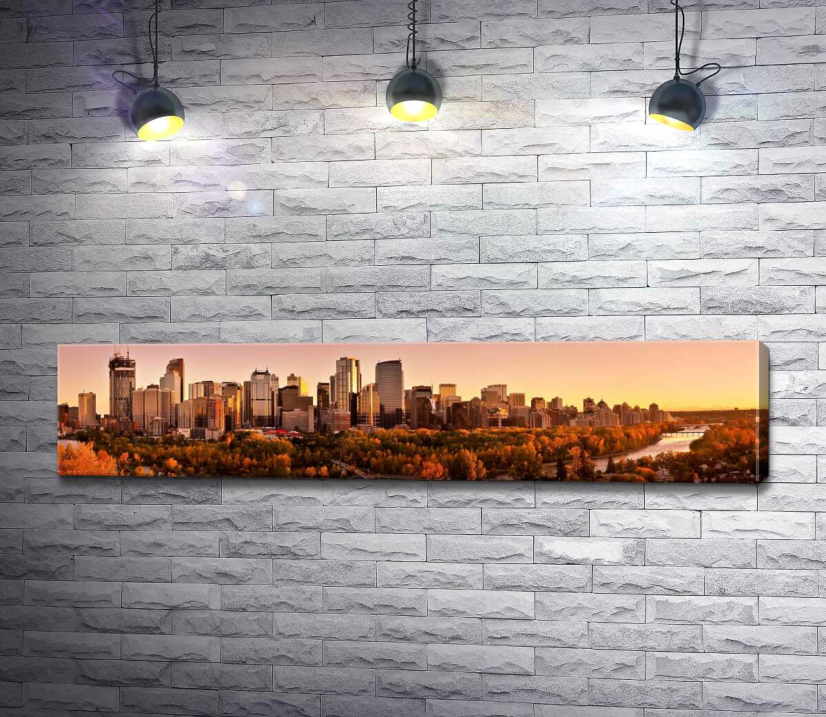 

Картина ArtPoster Разноцветная осень в канадском городе Калгари 130x29 см Модуль №1