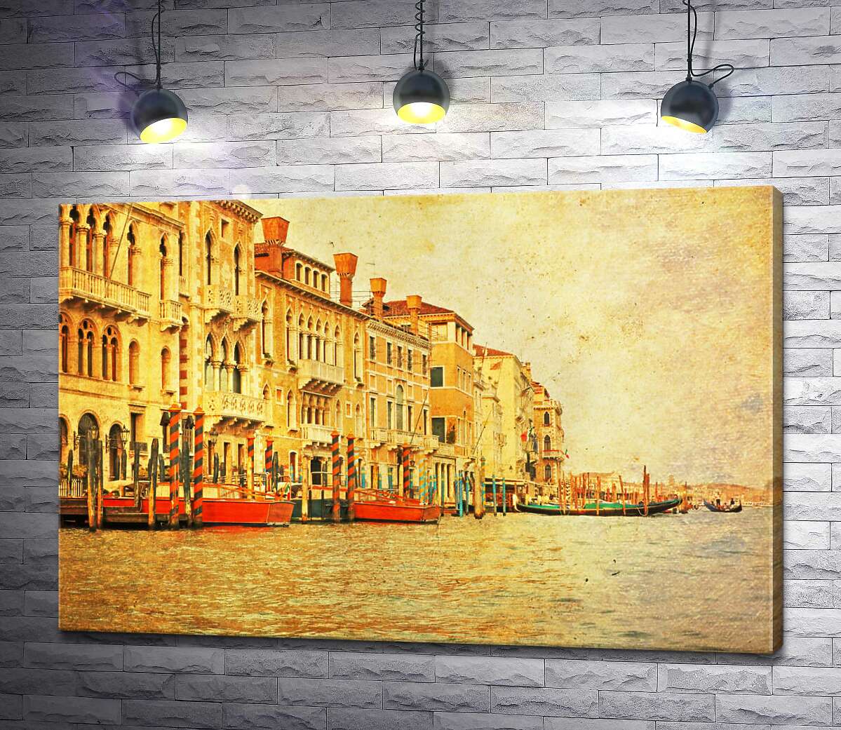 

Картина ArtPoster Традиционный венецианский причал на Гранд-канале (The Grand Canal) 100x66 см Модуль №1