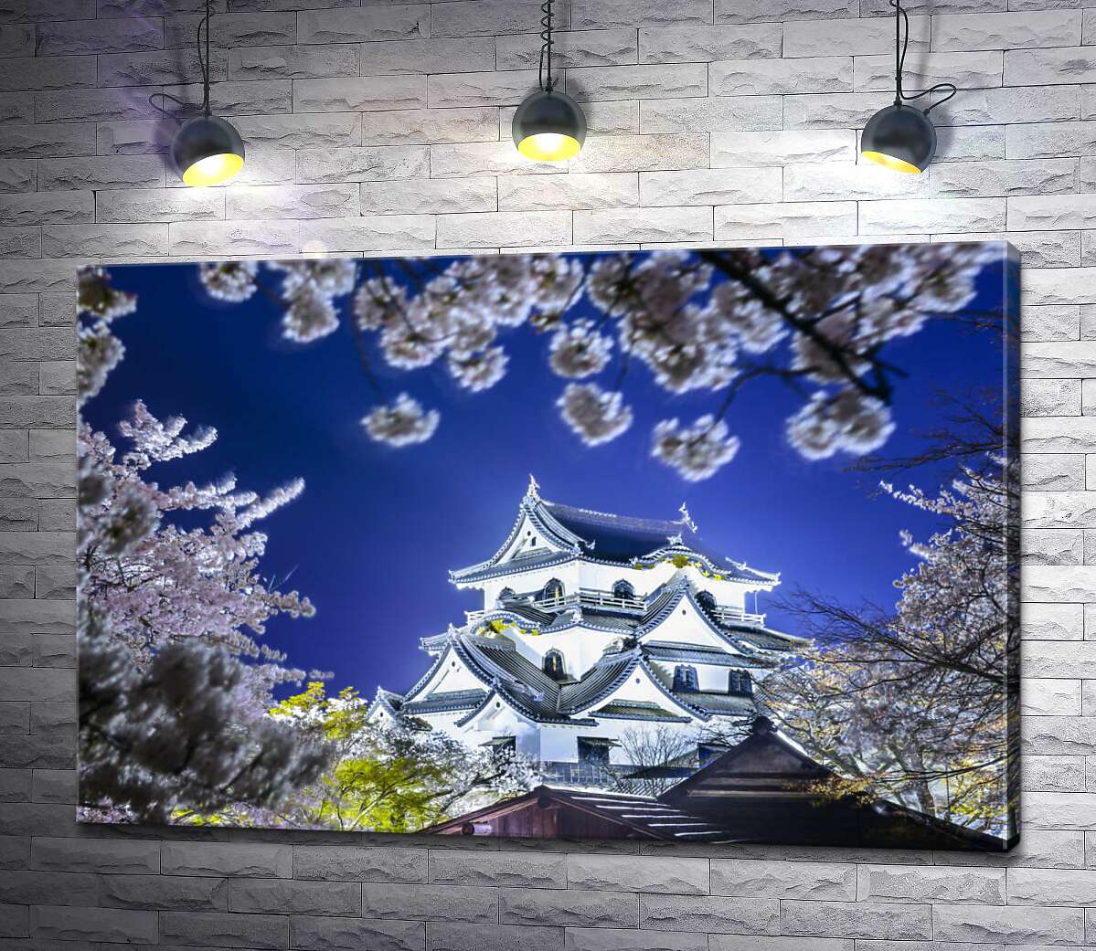 

Картина ArtPoster Средневековый японский замок Хикона (Hikone Castle) весной 100x67 см Модуль №1
