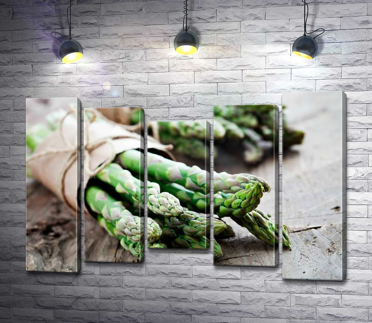 

Модульная картина ArtPoster Аккуратные обёртки хрустящей спаржи 130x88 см Модуль №28