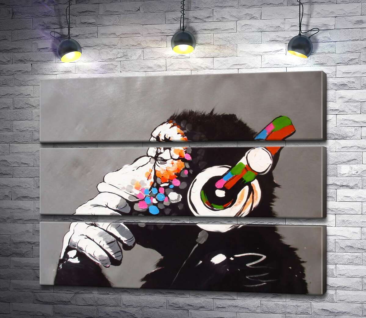 

Модульная картина ArtPoster DJ Обезьяна (DJ Monkey) – Бэнкси 80x60 см Модуль №13