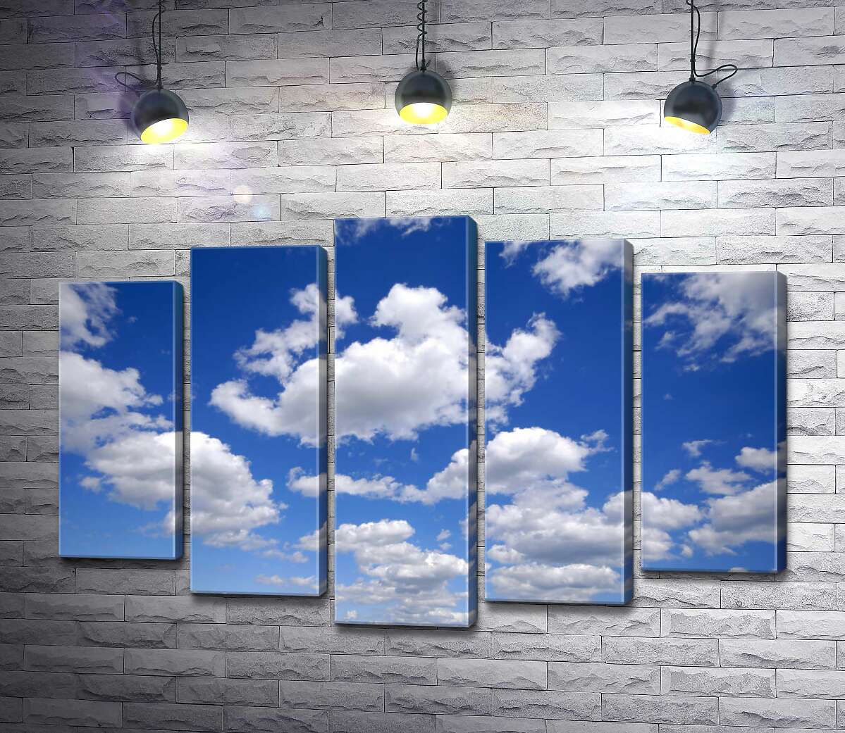 

Модульная картина ArtPoster Белые перины облаков на бескрайнем небе 100x68 см Модуль №26