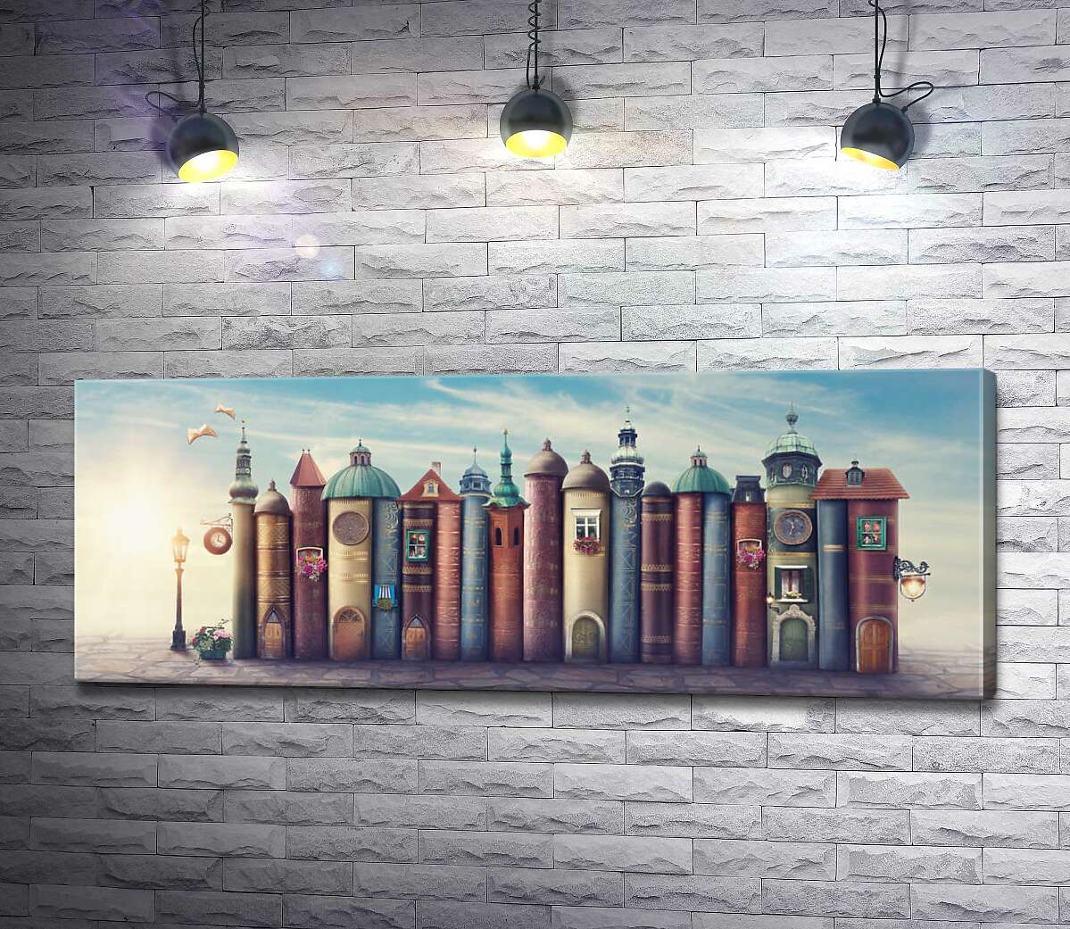 

Картина ArtPoster Уютный город книг 100x38 см Модуль №1