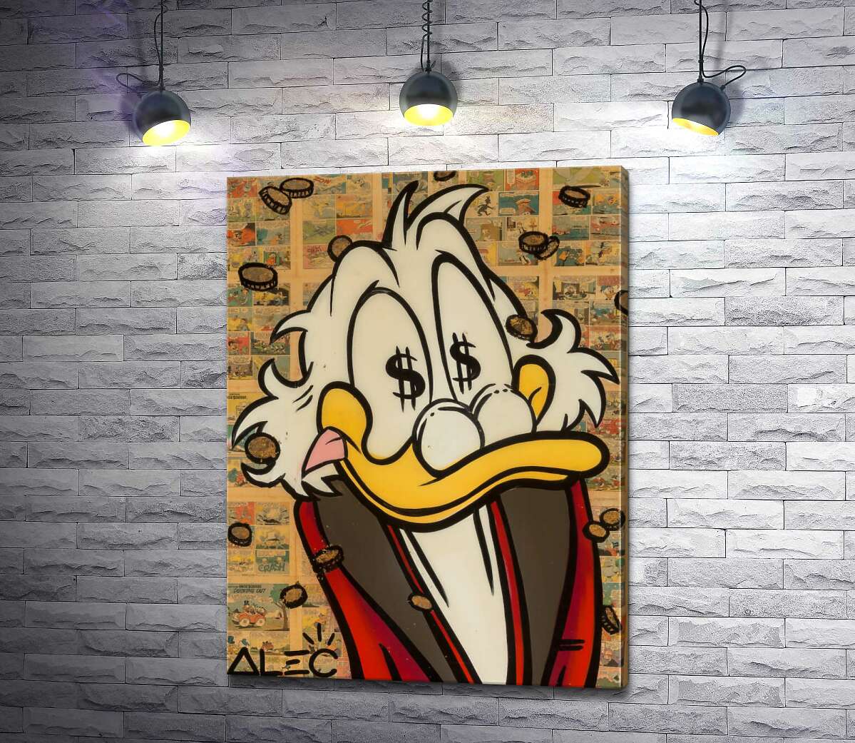 

Картина ArtPoster Счастье Скруджа (Happy Scrooge) – Алек Монополи (Alec Monopoly) 100x134 см Модуль №1