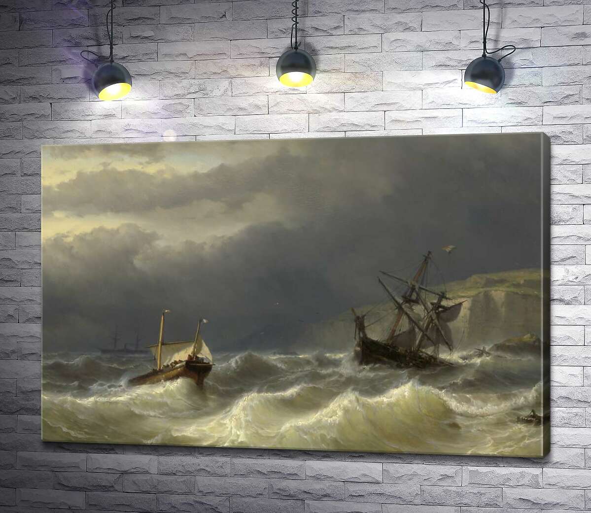 

Картина ArtPoster Шторм в Дуврском проливе (Storm in the Strait of Dover) – Луи Мейер (Louis Meijer) 130x86 см Модуль №1