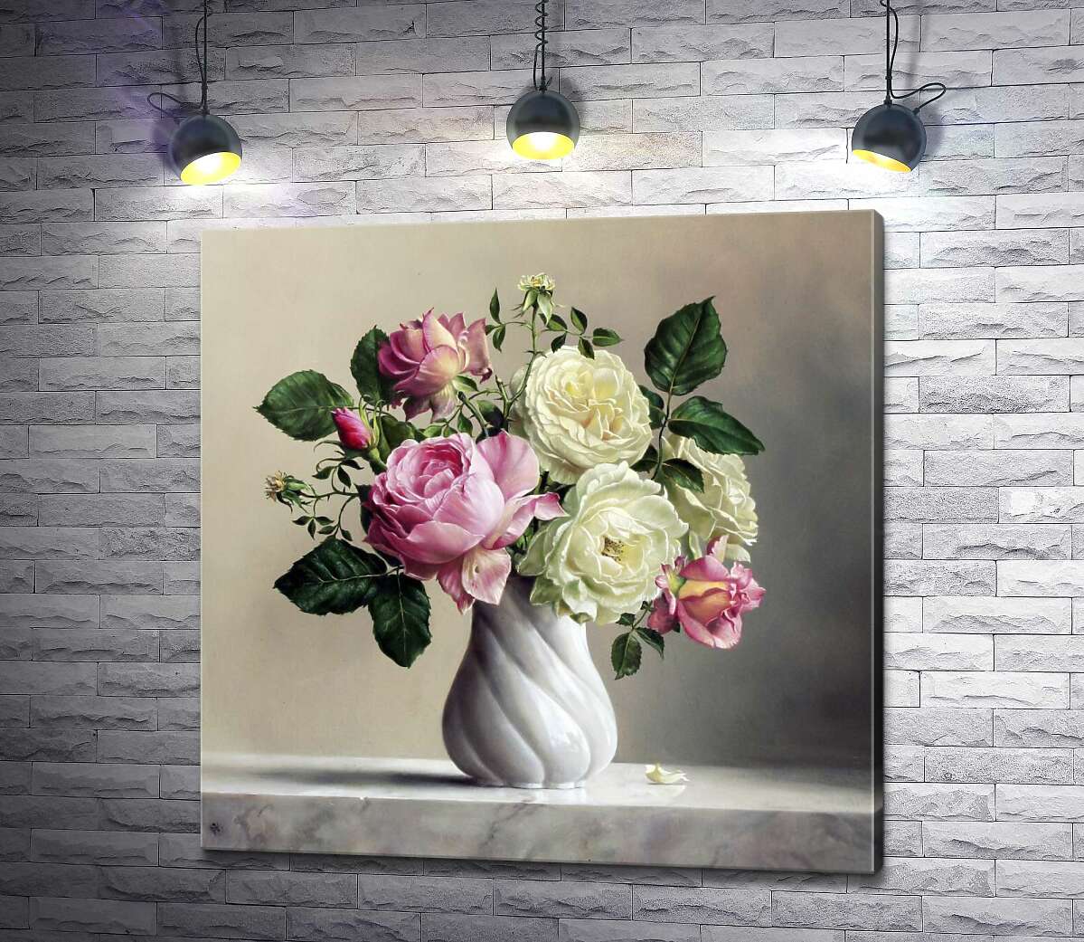 

Картина ArtPoster Розы в вазе - Питер Вагеманс (Pieter Wagemans) 100x100 см Модуль №1