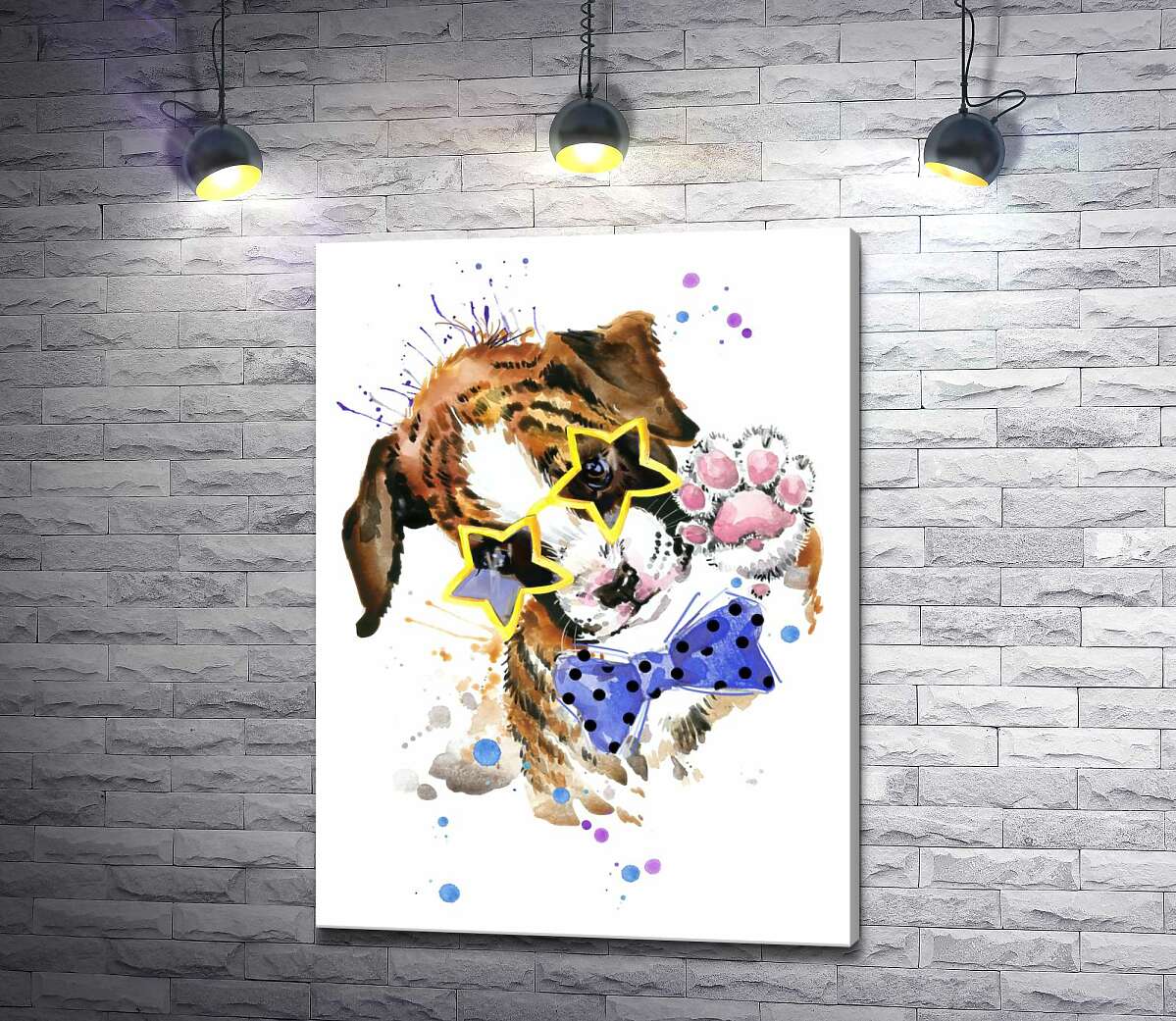 

Картина ArtPoster Щенок в звездных очках 130x177 см Модуль №1